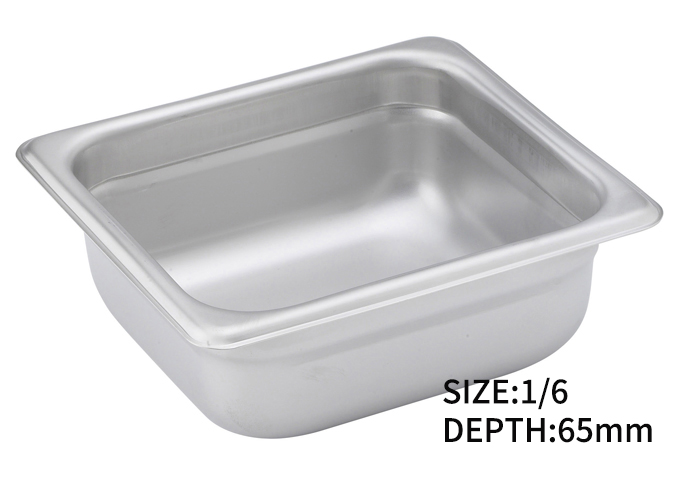 Size 1/6 Stainless Steel Steam Table Pans