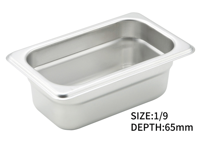 Size 1/9 Stainless Steel Steam Table Pans