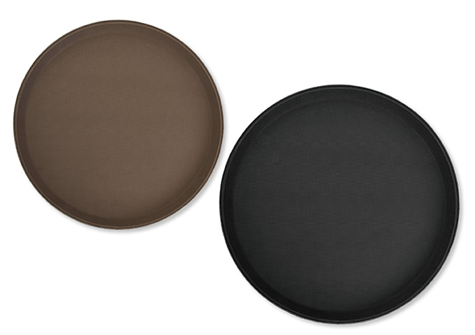 Deluxe Fiberglass Tray, Non-slip, Round
