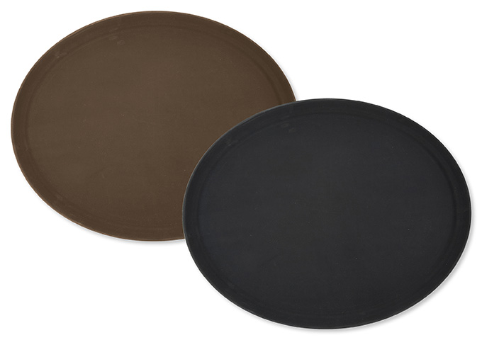 Deluxe Fiberglass Tray, Non-Slip, Oval